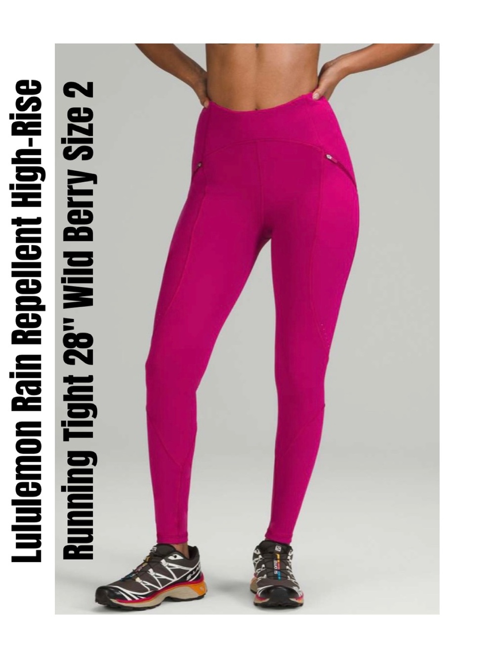 Lululemon Rain Repellent High-Rise Running Tight 28" Wild Berry Size 2